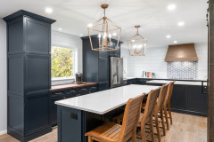 Creating Joyous Moments in this Navy and Gold Kitchen