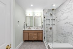 Marble Shower Fairfax Primary Bath